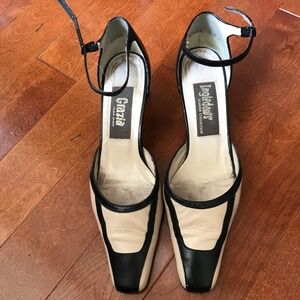 Ingledew’s Grazia black and bone coloured shoes.